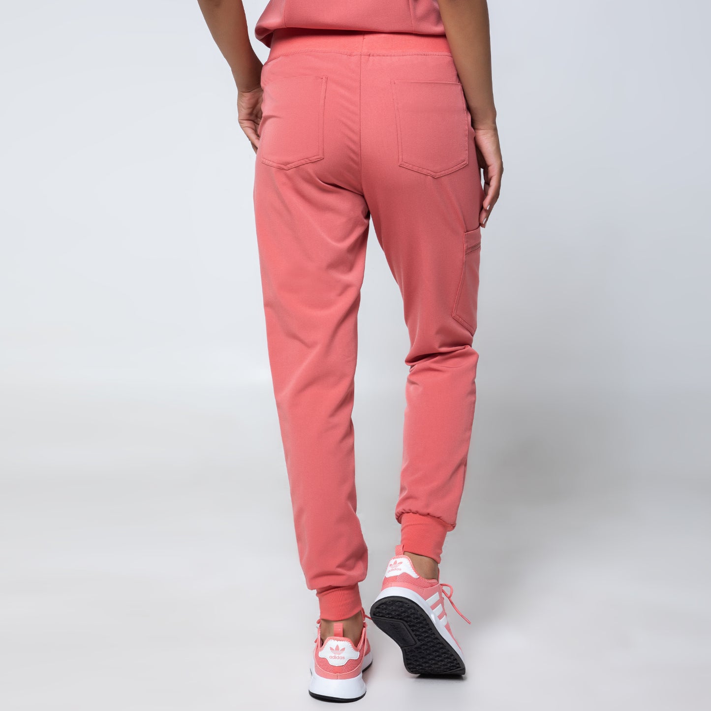 Salmon Pink Baysalt Classic 7 Pockets Scrubs Set