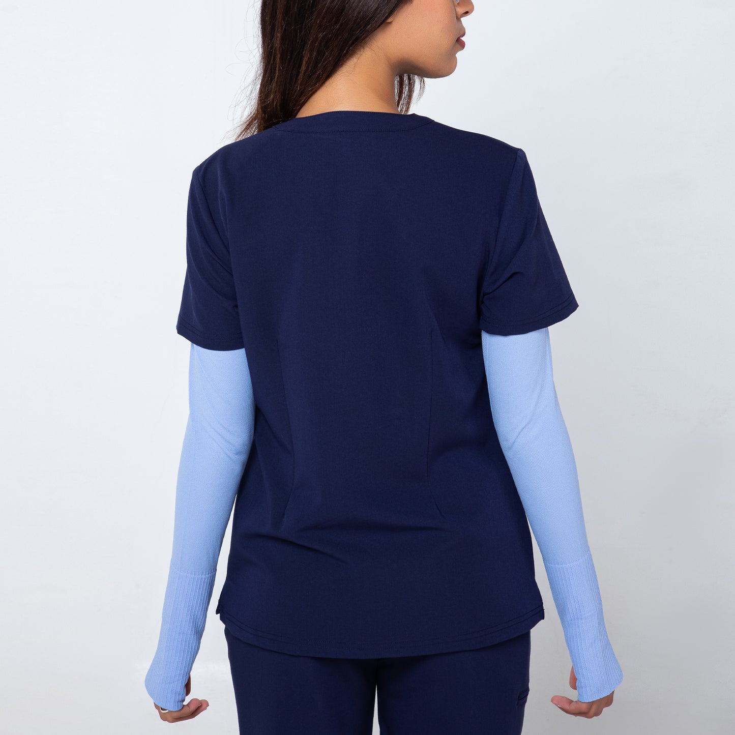 Navy Firsty 7-Pockets Well-Fitting Nurse Uniform Set