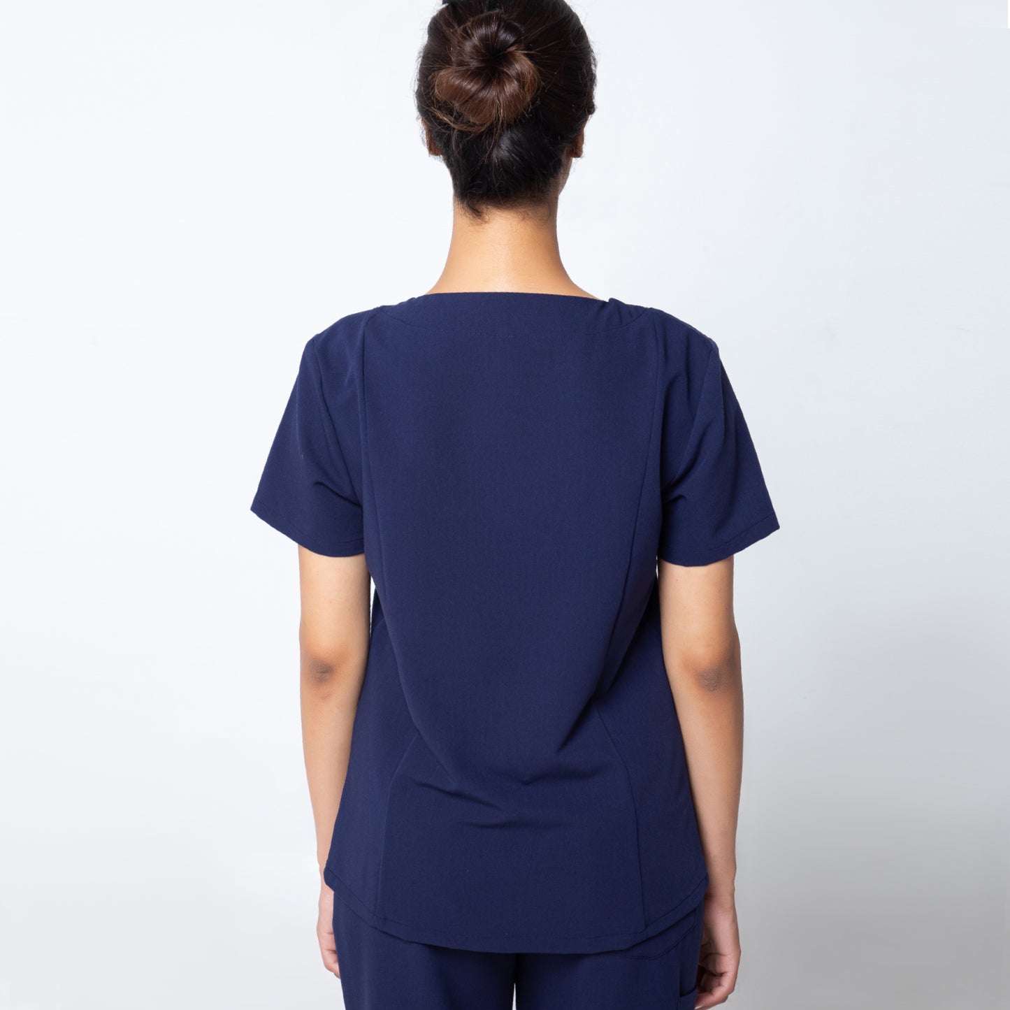 Navy Incline Zip Front Nurse Uniform Set